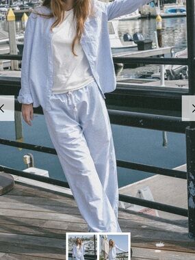 Brandy Melville / St George Blue & White striped pants